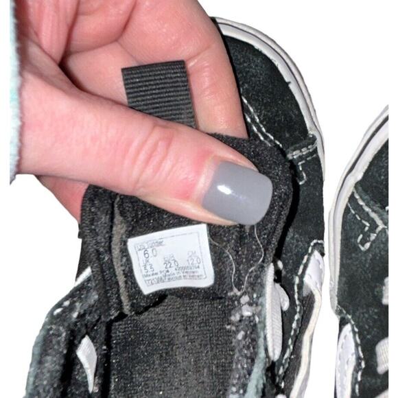 VANS Sk8-Hi Toddler Size‎ 6 Shoes Black White Canvas Sneakers Kids Unisex - Picture 8 of 9